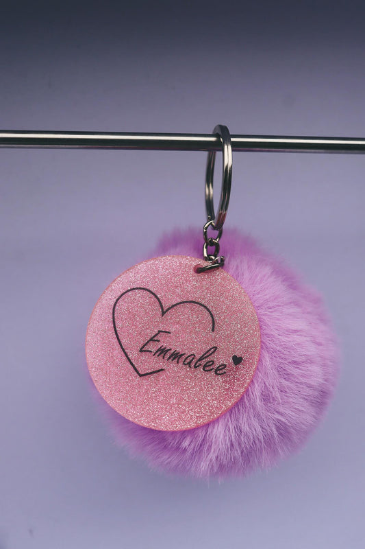 Purple Puff Keyrings