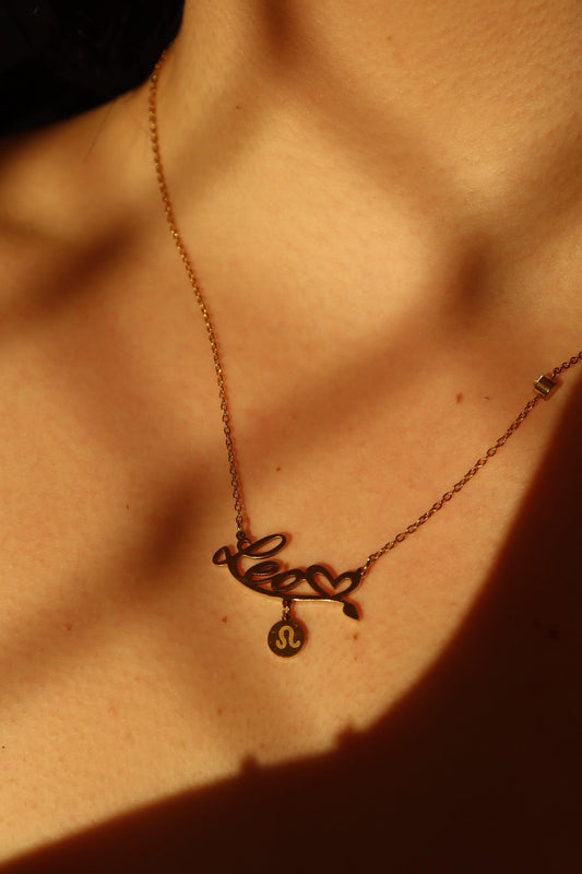 Leo zodiac necklace