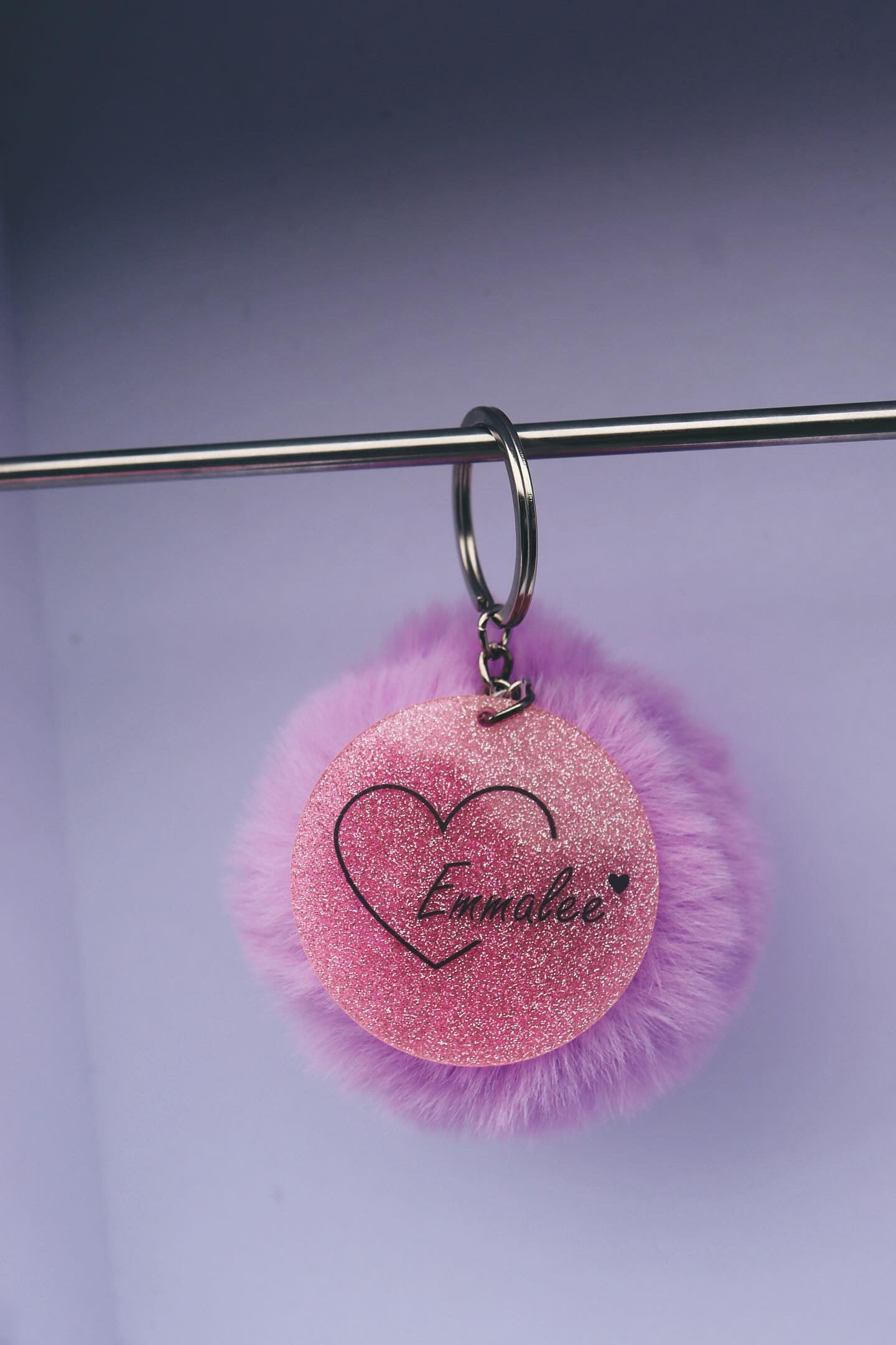 Purple Puff Keychains – Soft, Stylish, and Fun