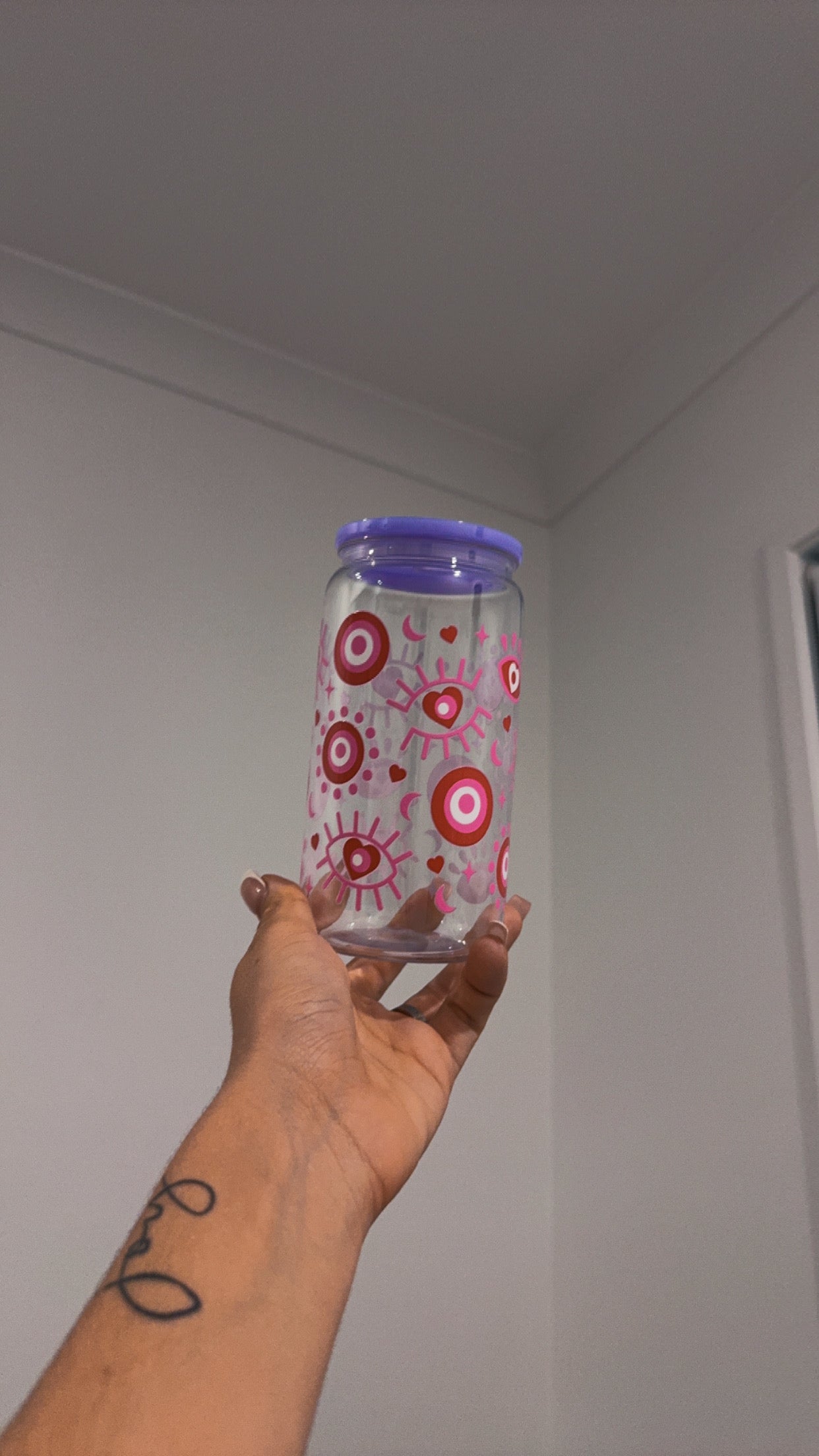 Pink Evil Eye Tumbler